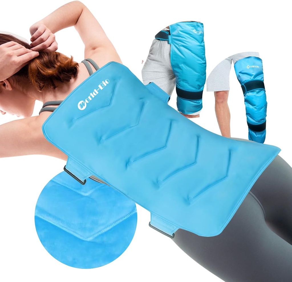 Full Back Ice Pack for Injuries Reuse Large Gel Ice Wrap for Back Pain Relief, Flexible Cold Therapy Compress for Owelling, Bruises, Spreises, Surgery, XXL, 21 "x13"