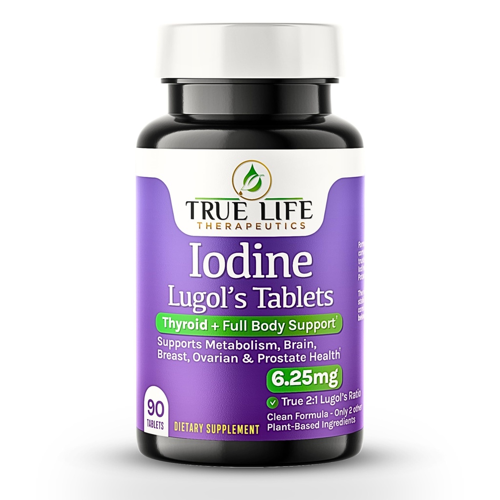 Lugol 's jód Tablets 6.25mg - Precise- Dávka štítné žlázy a energie - No Harsh Liquid, Stable Draslík Iodide Supplement - 90 Ct, Non- GMO, No Preservative