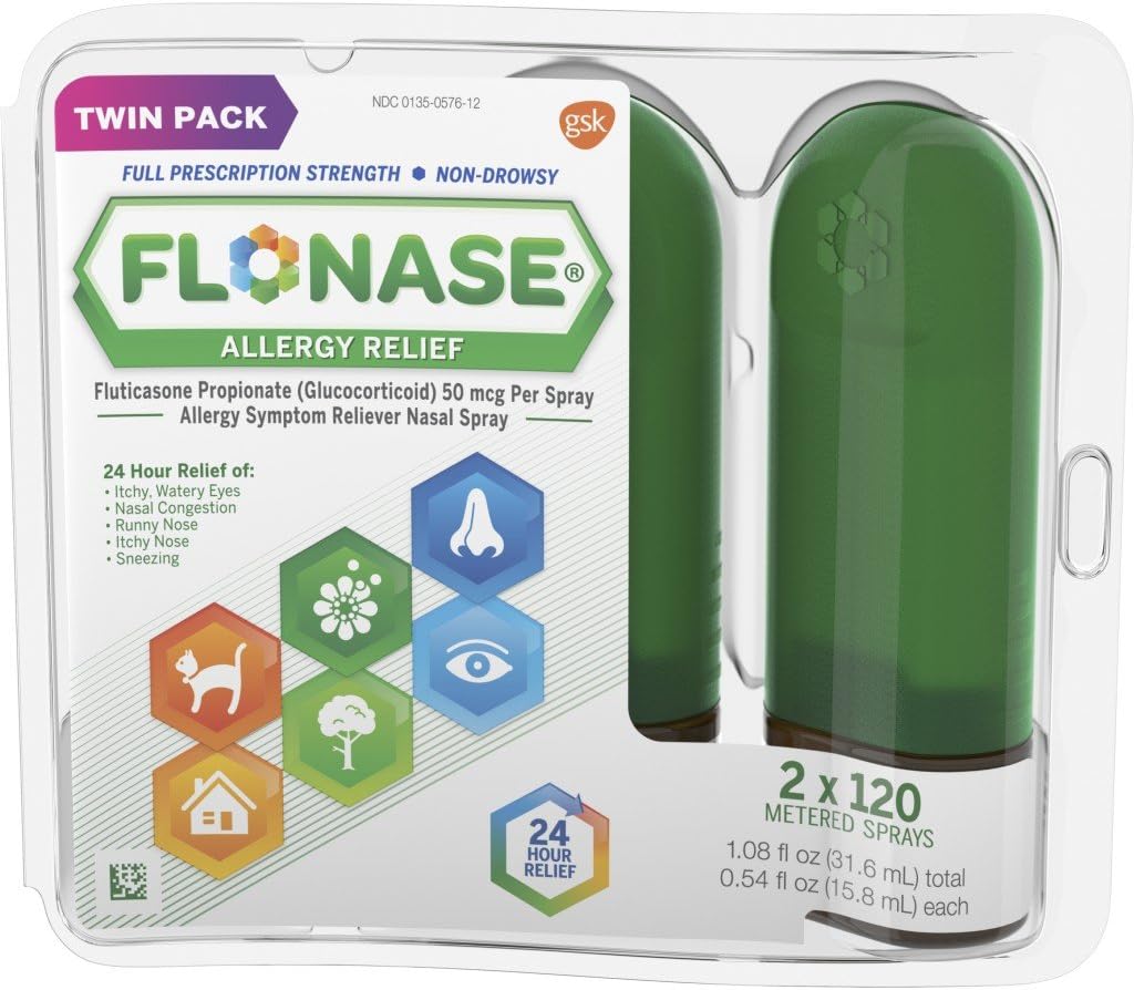 Flonáza Alergie Relief Nasal Spray, 24 hodin Non Drowsy Alergie Medicine, Metered Nasal Spray - 0.54 Fl Oz (balení po 1)