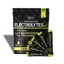 Vylepšené Electrolyte PowStick Packs (Lemon Lime 124; 20 Packets) w / 0 Cukr + BCAA + B-Vitamíny Electrolyte Supplement w Draslík Zinek & Magnesium pro hydrataci - Keto Electrolytes