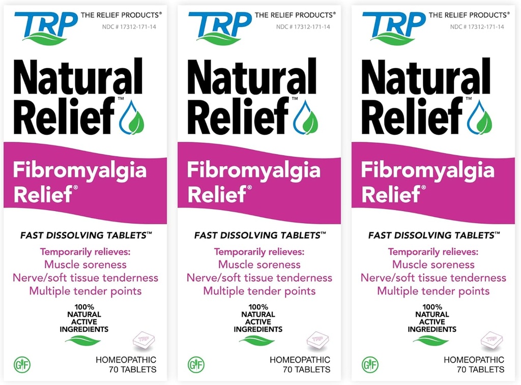 Fibromyalgie Relief for temporary Relief of Muscle Solifess Incomfort Tenderness Obtíže kloubní bolesti (3 Pack)