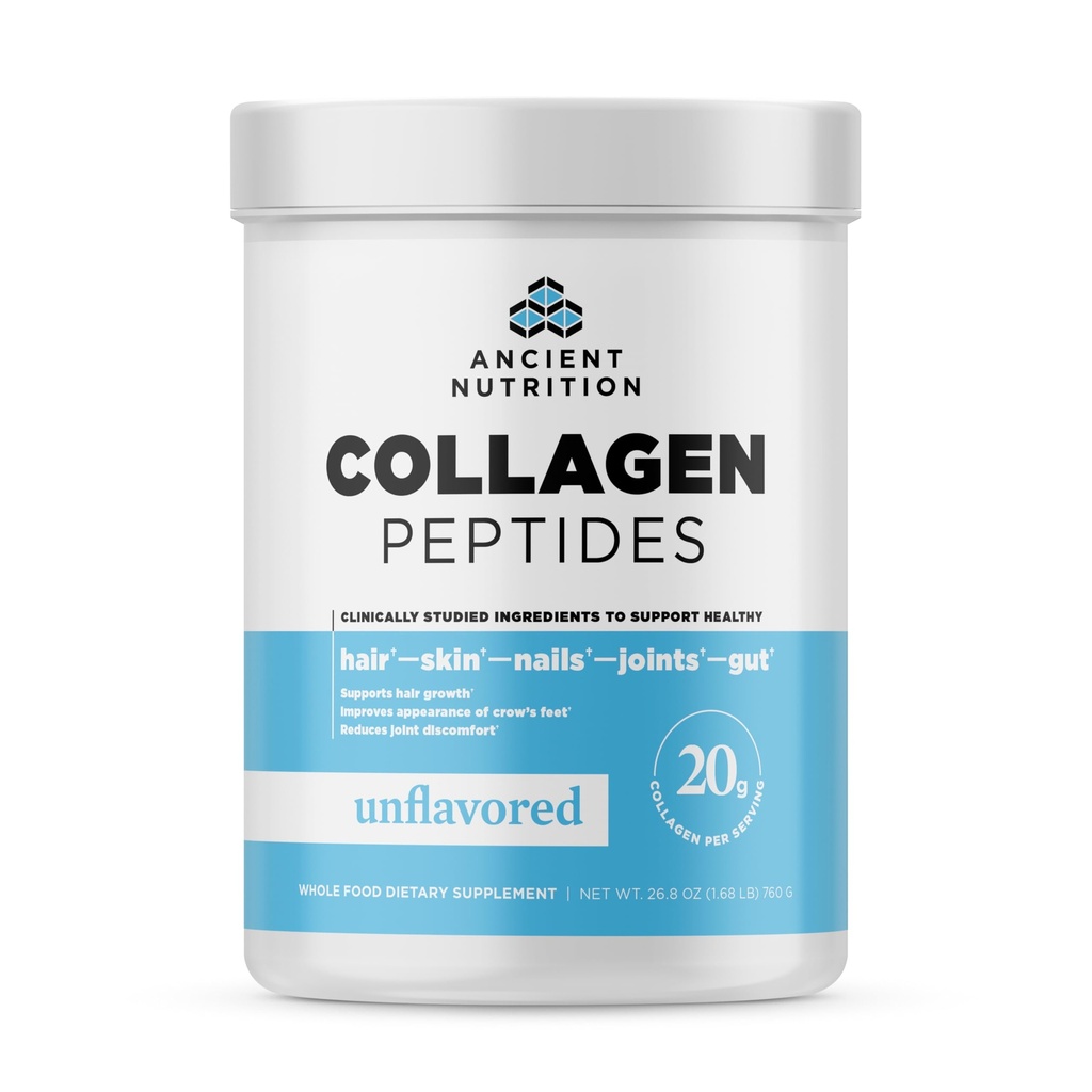 Starověké výživy Kolagen Peptidy, Kolagen Peptidy Prášek, Neochucené Hydrolyzované Kolagen, Podporuje zdravou pleť, spojky, Gut, Keto a Paleo Friendly, 38 Služební, 20g Kolagen per Serving