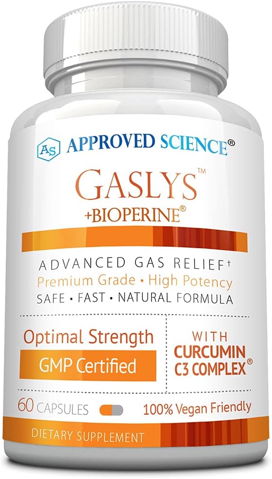 Schválené Science ® Gaslys ™ - Soothe trávicí trakt, zmírňuje plynové a žaludeční křeče - Artyčoky Powder, Ginger, Fennel Seed - 60 Počet - Balení po 1