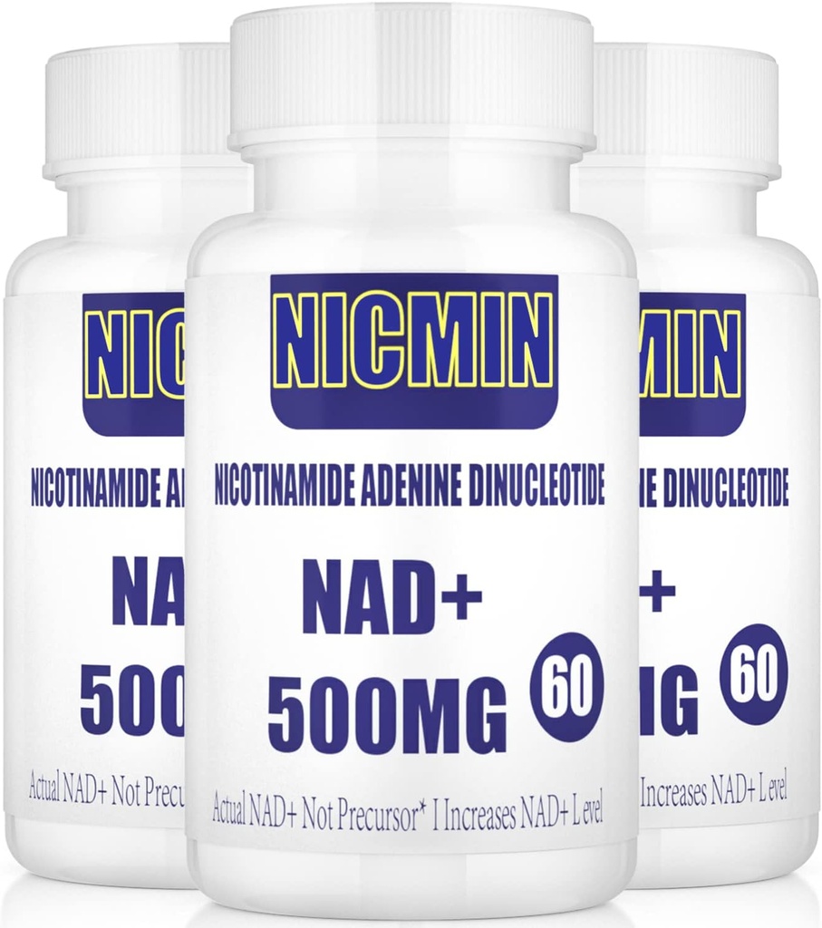 Lipozomální NAD + 500 mg s TMG 300mg, skutečný NAD + dodatek (není prekurzor) účinnější než NMN, Nicotinamid Riboside Alternative pro buněčnou energii, zdravé stárnutí a svalové opravy 180 Kapsle
