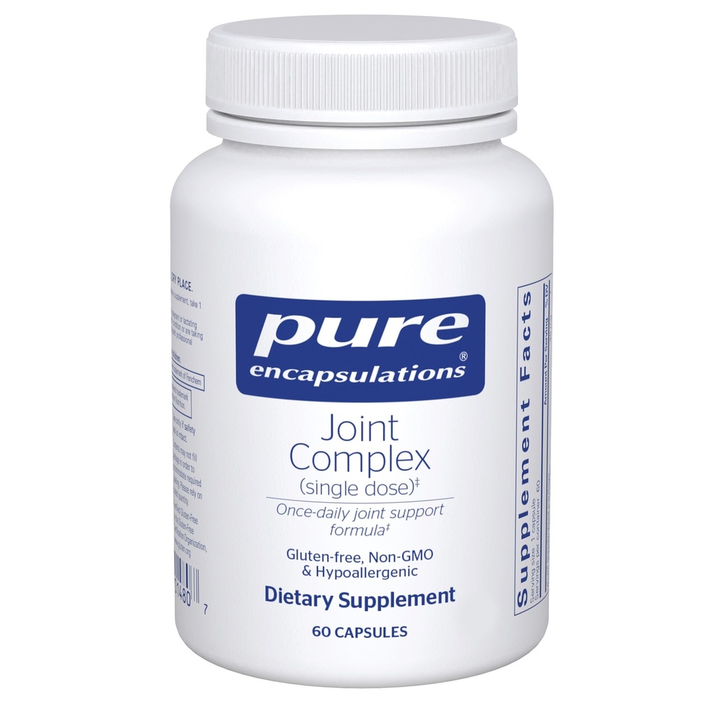 Čisté enkapsulations Joint Complex (Single Dose) CLAS124; once- Daily Supplementary to Support Joint Mobility, Comfort, Tissule, and Chrupage Health * CLAS124; 60 Kapsle