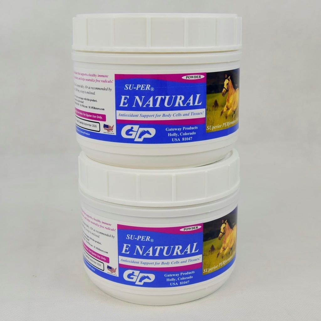 SU-PER E přírodní kůň vitamin E dodatek - Koncentrovaný vitamín E dodatek pro výkonnostní koně - 1 libra, (2 balení)