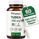 PRISTINE Tudca 500MG Játra podpora & Očištěné Bile Soli Dodatek Kapsle - 60 Day Supply - Žlučník Játra Organ & Digestion Detox a Cleanse Support Dodatek - Gluten Free Non GMO