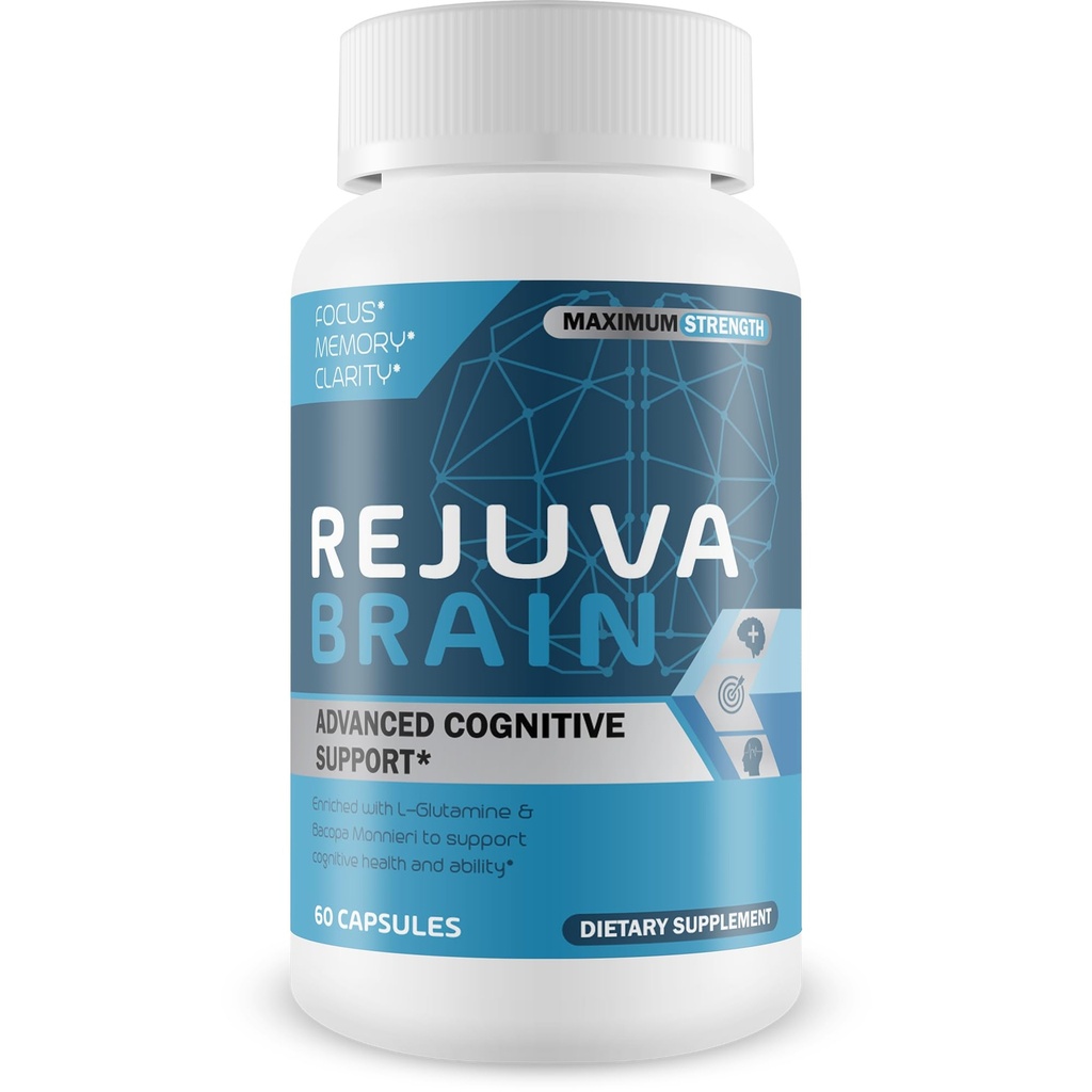 Rejuva Brain - Advanced Cognitive Support- Enriched w / L-glutamin & Bacopa Monnieri na podporu kognitivní zdraví a schopnosti