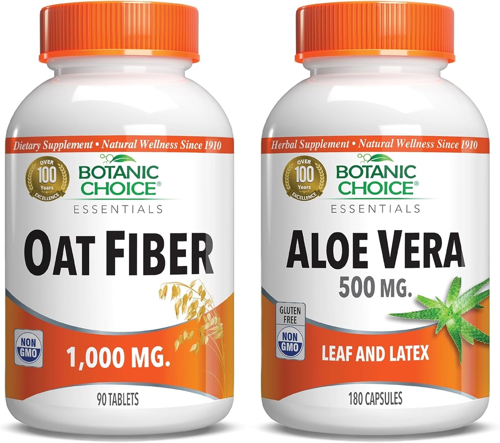 Botanická volba - Oat & Aloe Vera: Dietní Vláknina a dietní doplněk zdraví Bundle