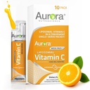 Aurora Nutrascience Mega- Pack Liposomální vitamin C, imunitní podpora, 3000 mg per Serving, Vegan, Gluten Free, Non- GMO, 10 Single Serve Packets, Orange