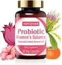Prebiotika a probiotika pro ženy - Vaginální probiotika Blend, přírodní prebiotika, Bylinná podpora, Podpora ženského zdraví a vnitřní rovnováhy, Odstranit vaginální zápach a pH Balance, 60 Kapsle.