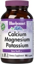 Bluebonnet vápník Magnesium Draslík Dodatek pro ženy a muže - Podporuje zdravé kosti - vápník 1000mg Minerální dodatek Chelate Form - Non- GMO, Vegan, gluten- Free - 90 Caplet