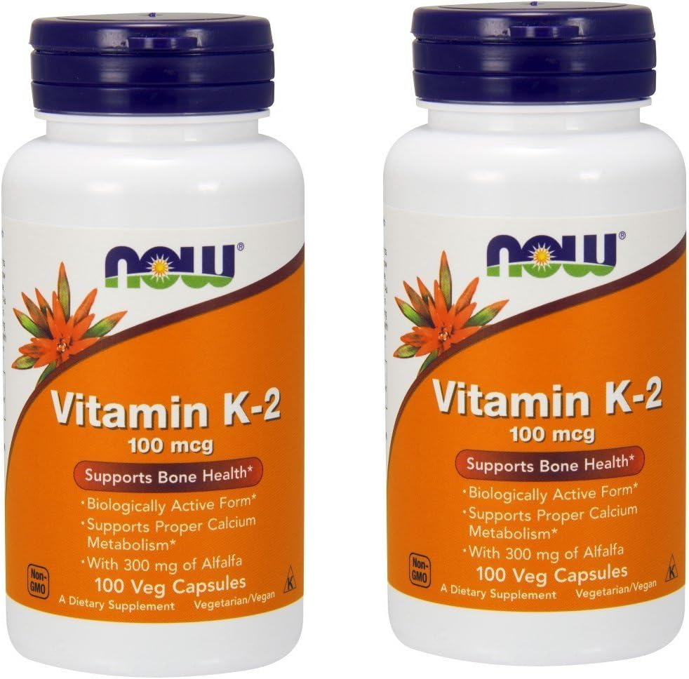 Nyní potraviny Vitamin K-2 100 mcg - 100 Vcaps (Multi- Pack)