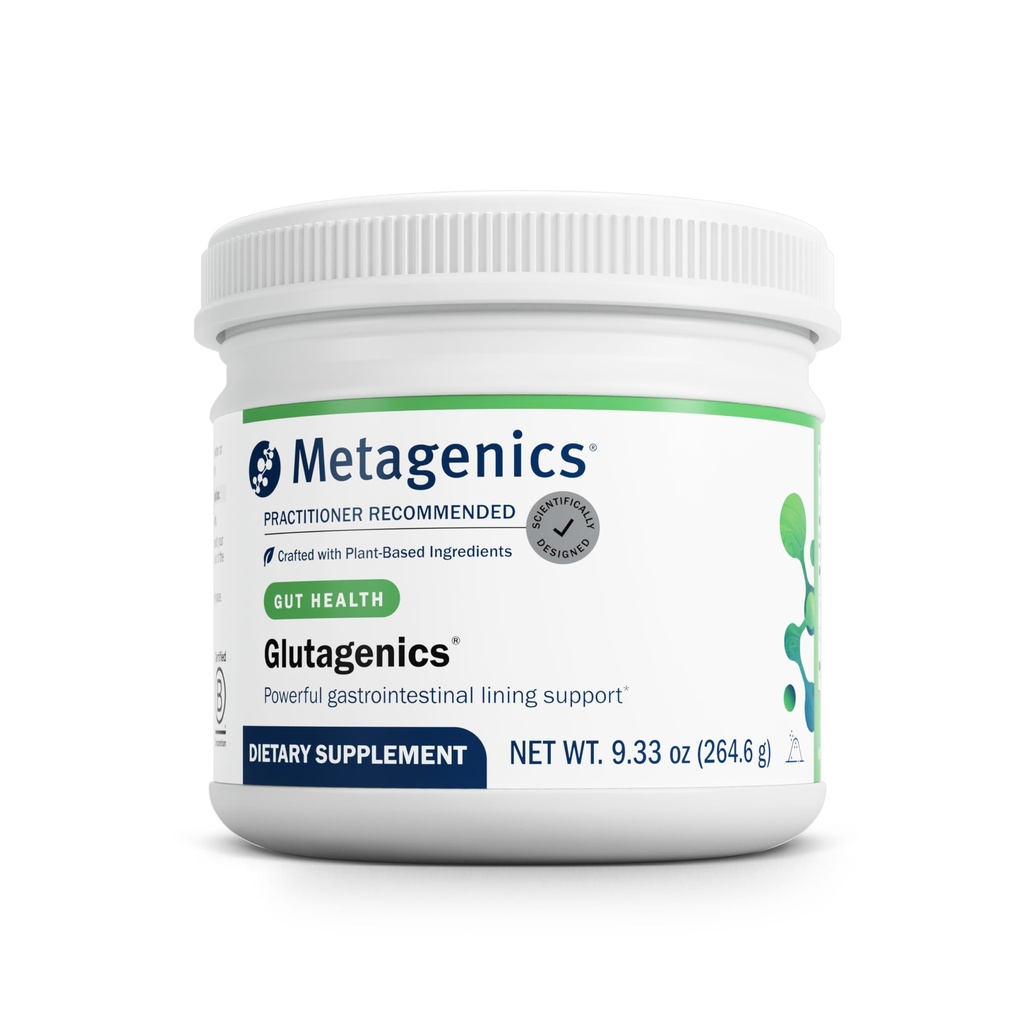 Metagenika Glutagenika - L- Glutamin s Deglycyrrhizinated Licence (DGL) & Aloe Vera - Podporuje Gut Health, Digestive Function & Imunitary System - Non- GMO, Gluten- Free Powder Supplement - 60 Služeb