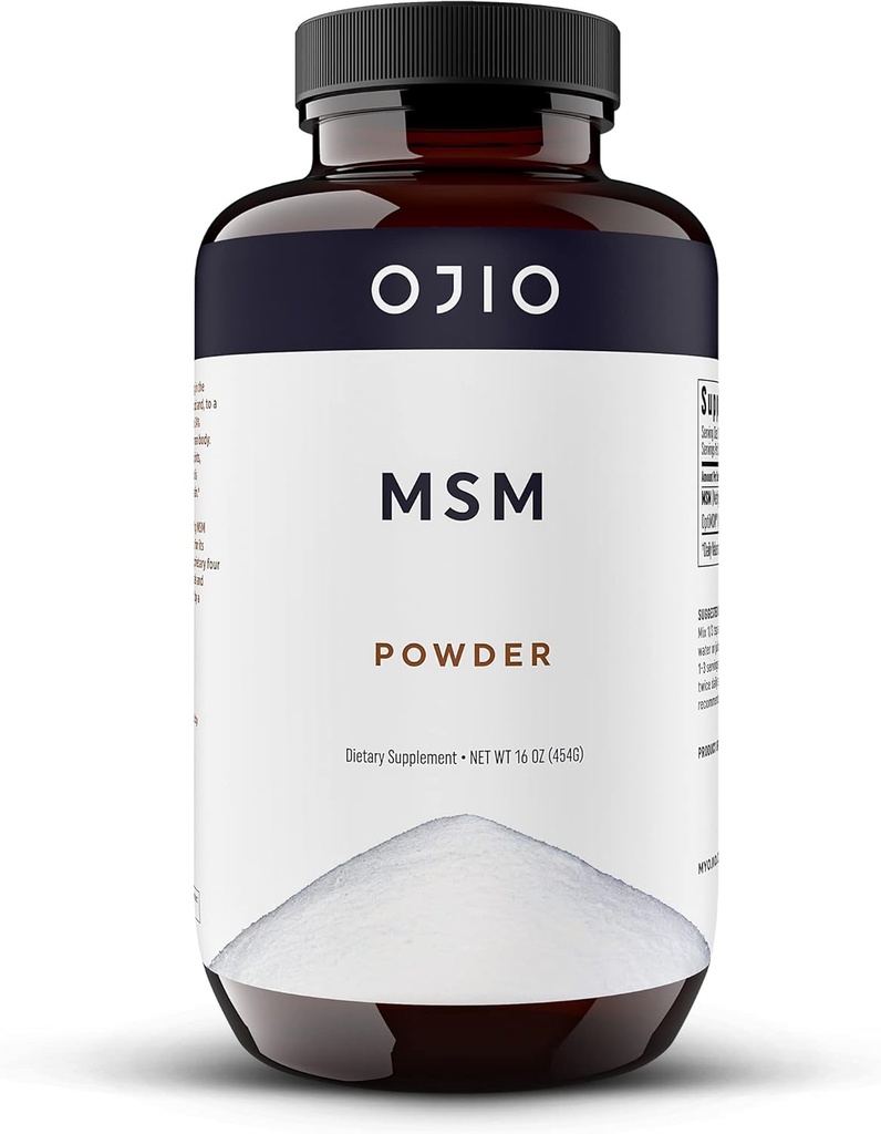 Pure OptiMSM MSM Powder - MSM dodatek - Joint, Skin, Hair, Nails - Kosher, Vegan, gluten Free, Non- GMO, No Pesticides or Herbicides - 16 oz (Balení po 1)