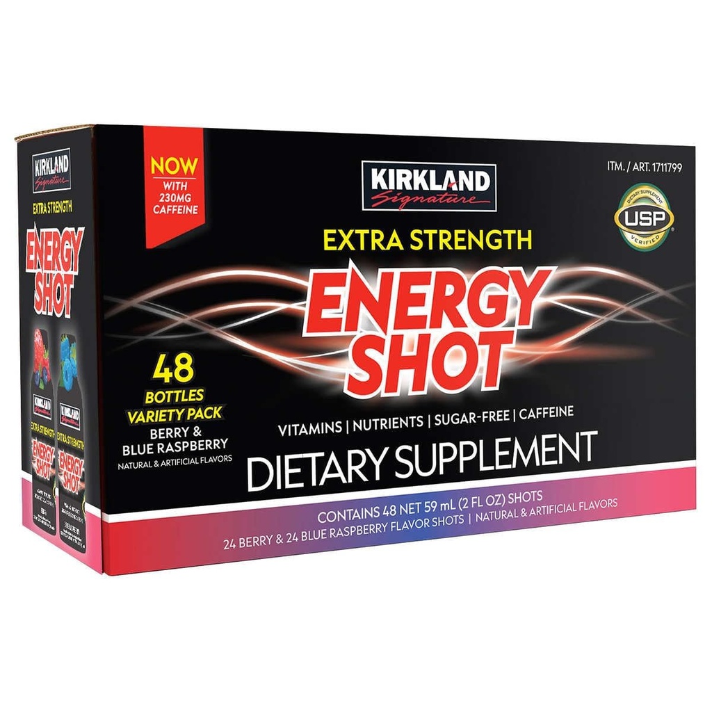 Kirkland Podpis Extra Síla Energy Shot Variety, 2 Ounce láhev (48 Počet)