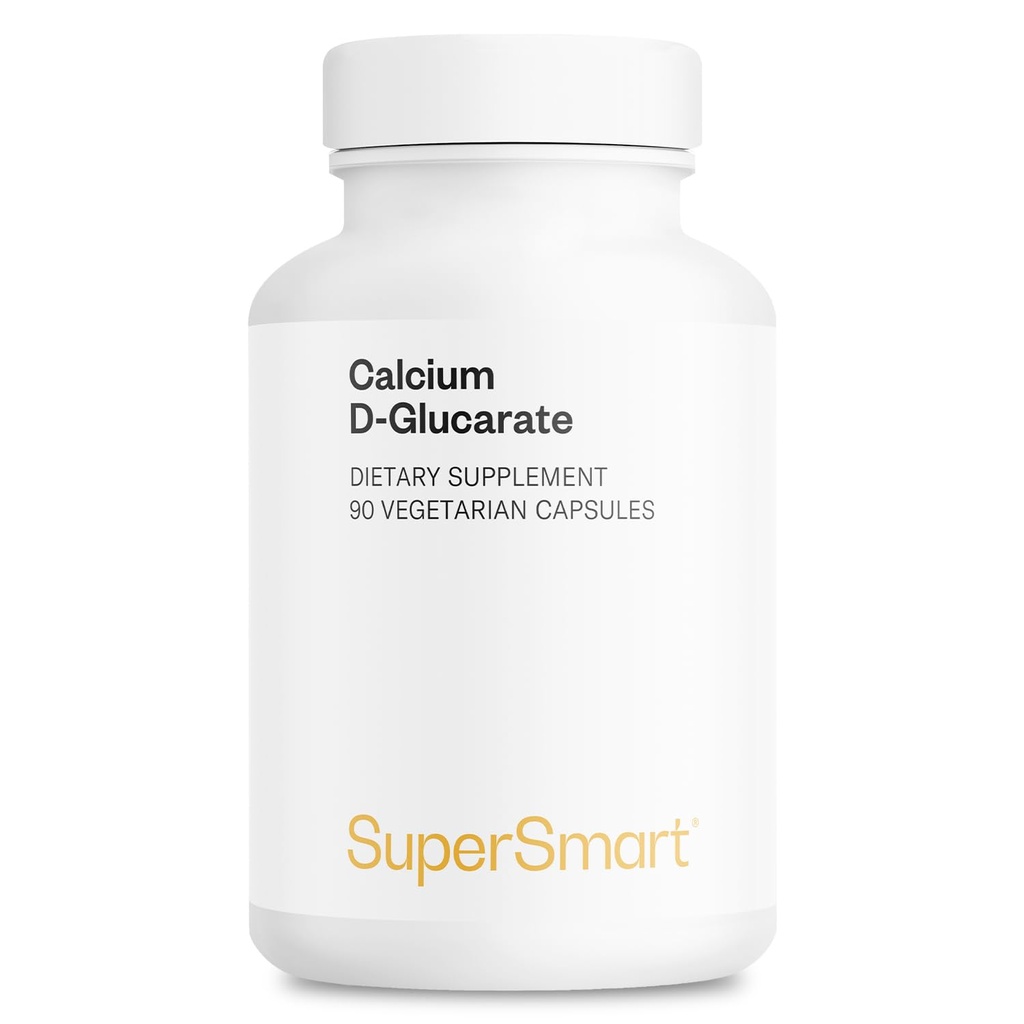 Supersmart - Vápník D- Glucarát 1500 mg denně - Antioxidant & Detox Supplement PHAR124; Non- GMO & gluten zdarma - 90 Vegetariánských kapslí