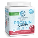 Sunwarner Clear Protein Powder Plant- Based Water Mix, Vegan and Refreshing Protein and Hydration Supplement 10g per Serving Raspberry Ochucené 420g Tub 30 Servings