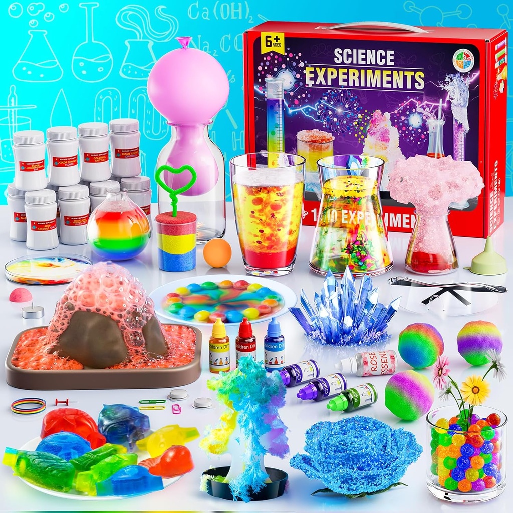 110 Lab Experiments Science Kits for Kids - STEM Projects Vzdělávací vědecké hračky pro děti 6 7 8 9 10 12 let starý, Vánoční dárky pro chlapce a dívky, Chemie Set, Učení a vzdělávání