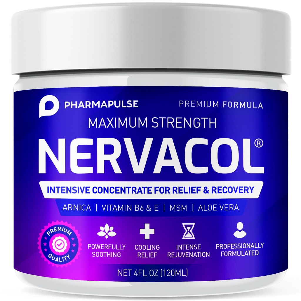 Pharmapulse Neuropatie Nerve terapie & Relief Cream - Maximální síla Relief krém pro nohy, ruce, nohy, Toes zahrnuje Alpha Lipoic Acid, Arnica, Vitamin B6, Aloe Vera, MSM - Efektivní Soothing 4oz
