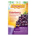 Emergen- C Elderberry Fizzy Drink Mix, Elderberry imunitní podpora, Přírodní příchutě, S vysokou potencí vitamin C, 18 Počet
