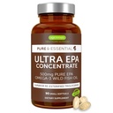 Igennus Ultra Pure Omega-3 EPA 500mg, vysoce koncentrovaný IFOS Certified Wild Fish Oil, Advanced rTG Triglyceride Form, Non- GMO, 90 Malé Softgels