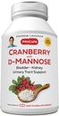 ANDREW LESSMAN Cranberry s D- Mannose - 30 Kapsle - Podporuje močový měchýř, ledviny a močové trakt zdraví. Vysoký potenciál Standardizovaný Cranberry koncentrát a D-Mannose. Snadno spolknout tobolky