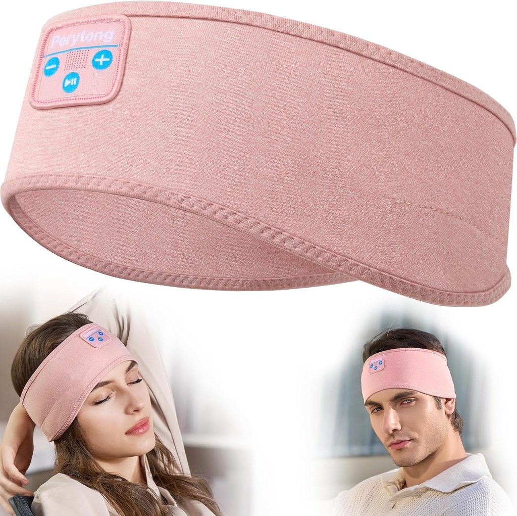 Perytong Sleep Sluchátka - Bluetooth Headband Bezdrátová spací čelenka s sluchátky Music Band Unikátní dárky pro muže Ženy