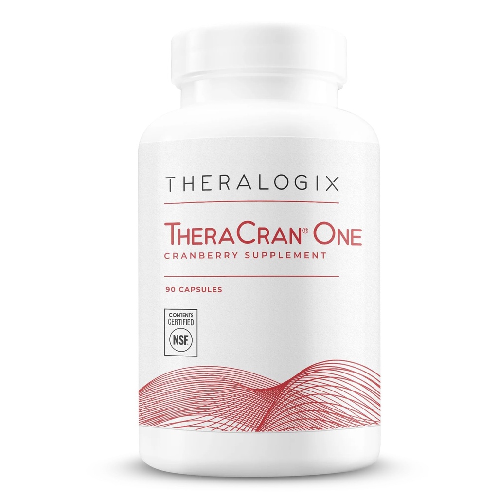 Theralogix TheraCran One Cranberry Capsules - 90- Day Supply for Men & Women - to Supplement for Men & Women - to Supplementary Urinary Tract Health * - 36mg Soluble Paps per Capsule - NSF Certified, 90 Count (Pack of 1)