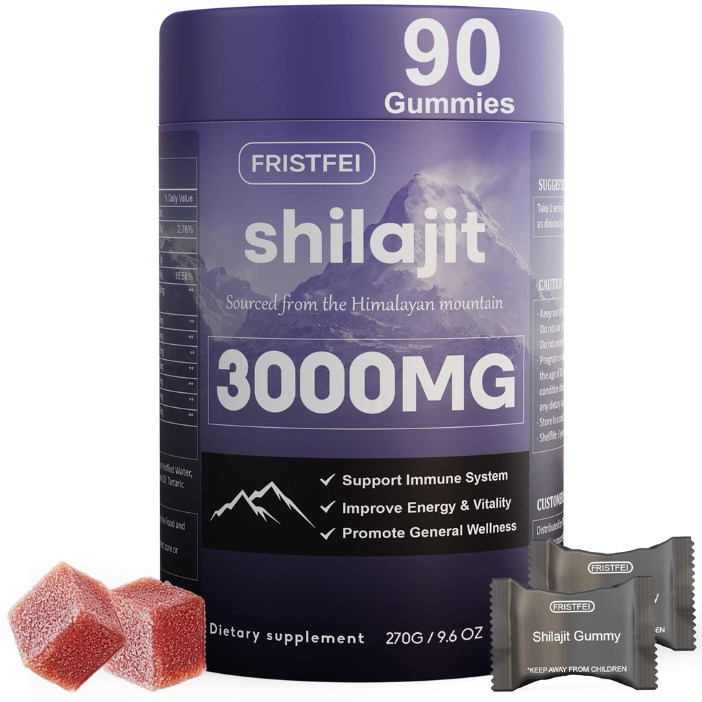 Čisté himalájské shilajitské gumy pro muže a ženy - 100% přírodní a organické gumy 124; 85 + stopové minerály a Fulvic kyselina 124; 90 hrabě 124; jednotlivě balené
