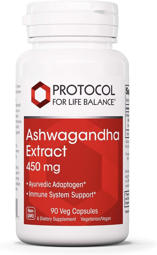 Protokol Ashwagandha 450mg - Imunitní podpora, Ayurvedic Adaptogen - 90 Veg Caps