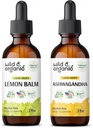Wild & Organic Lemon Balm tinktura 2 fl oz & Ashwagandha tinktura 2 fl oz