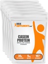 BulkSupplements.com Kasein Protein Powder - Micellar Casein Powder, Pomalé trávení protein - Neochucený & gluten zdarma, 30g na Serving, 1kg (2,2 lbs) (balení po 5)