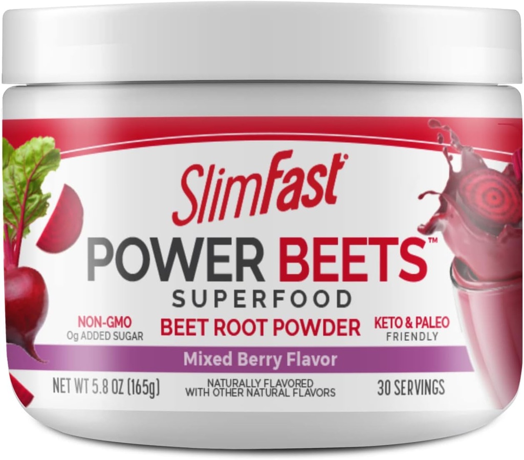 Zeleninové nápoje Mix, Keto & Paleo Friendly, Non GMO, Great Smoothie Mix- Power Beets Smíšené Berry Flavor- 30 Podání (Balení po 1)