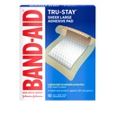 Band- Aid Brand Tru-Stay Adhesive Pads, Sterilní Sheer Obvazy pro první pomoc a Wound Care, Pad kryty a chrání drobné kusy, Scraps & Burns, Lehké, Velká velikost, 10 Počet
