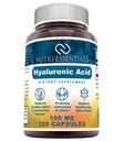 Hyaluronová kyselina doplněk stravy - 100 mg 120 Kapsle (Non- GMO) - Nejlepší doplňky pro společné zdraví, Péče o pleť & Více *