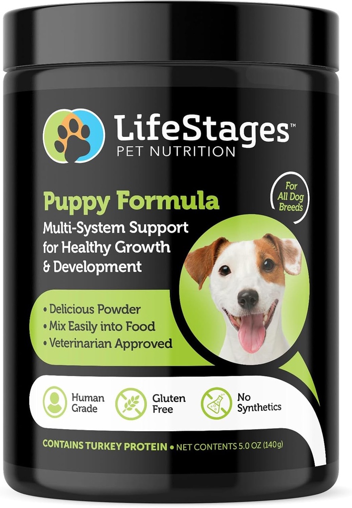 Fáze 1: Štěňátko Formule 0-3 Roky pro psí hmotnost, Muscle & Joint Development, Zdravá kůže & Coat Omega 3 & 6, Spirulina, Vitamin B6 & Probiotika - Vet Schváleno