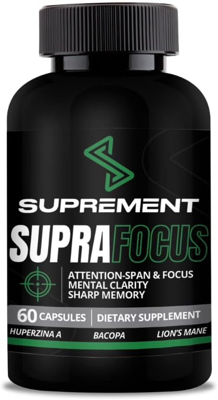 Nootropics Brain Support Dodatek. 60 Počet, pro muže a ženy. Mozkové doplňky pro paměť a zaměření s Lions Mane, Bacopa Monnieri, L Tyrosin. Mind Booster pro Focus dodatek a paměť.