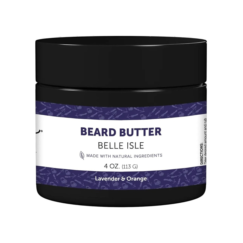 Detroit Grooming Co. Beard Butter for Men CARL 124; Softens, Thickens & Hydrates with Safflower Oil & Shea Butter CARL 124; Belle Isle Scent, 4oz
