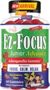 Junior Ashwagandha Gummies for Kids & Teens CLAS124; klid, Focus & Relax Support CLAS124; Vegan, Non- GMO, Nízký cukr Jahodový příplatek CLAS124; 60 Gummies