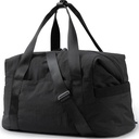 BagsMART Gym Bag pro ženy, Nocleh se o víkendech přes noc Bag, Travel Duffel Bags with Trolley Sleeve, Osobní položka Cestovní Bag Tote Bag Cvičení Taška (Black, Medium)