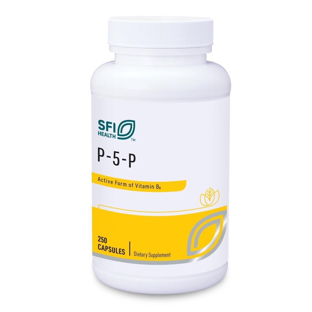 Klaire Labs SFI Health P- 5- P - 30 Miligramů bioaktivního vitaminu B6 Pyridoxal- 5- Fosfát pro metabolickou a jaterní podporu, hypoalergenní (100 tobolek)