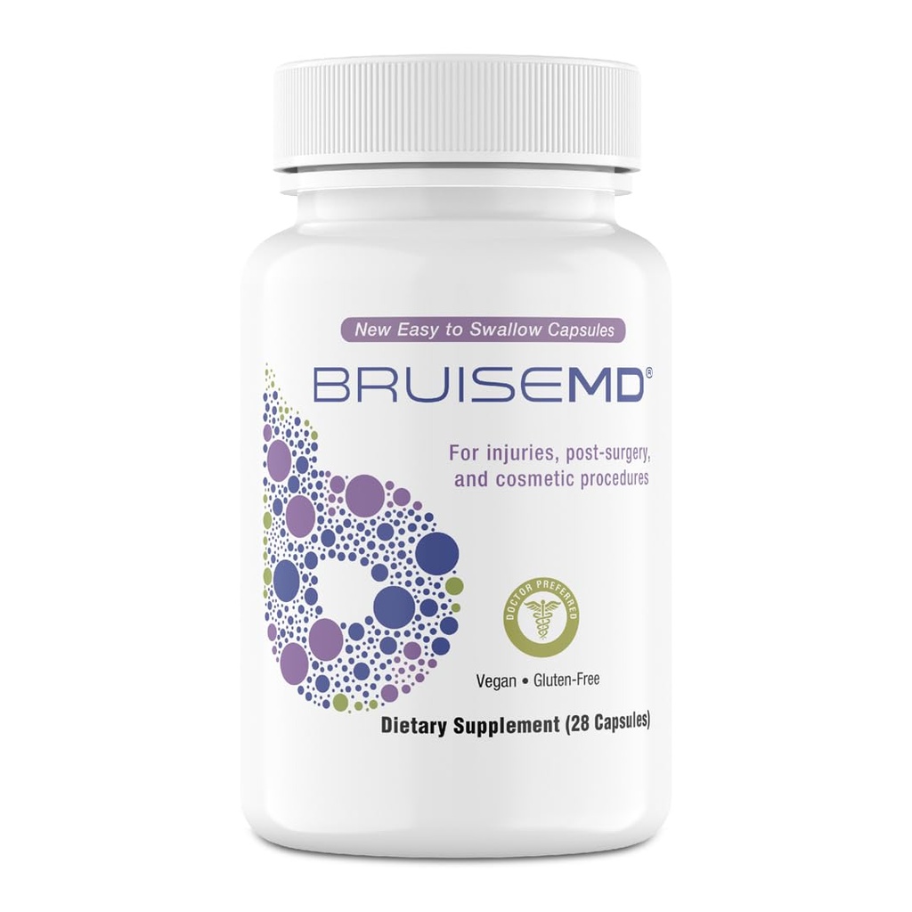 Arnica 1,000mg a Bromelain 500mg 2,400GDU / g doplněk pro podlitiny a otok, snadno polykací kapsle (7- denní zásoba) - Advanced Bruise Treatment Formule