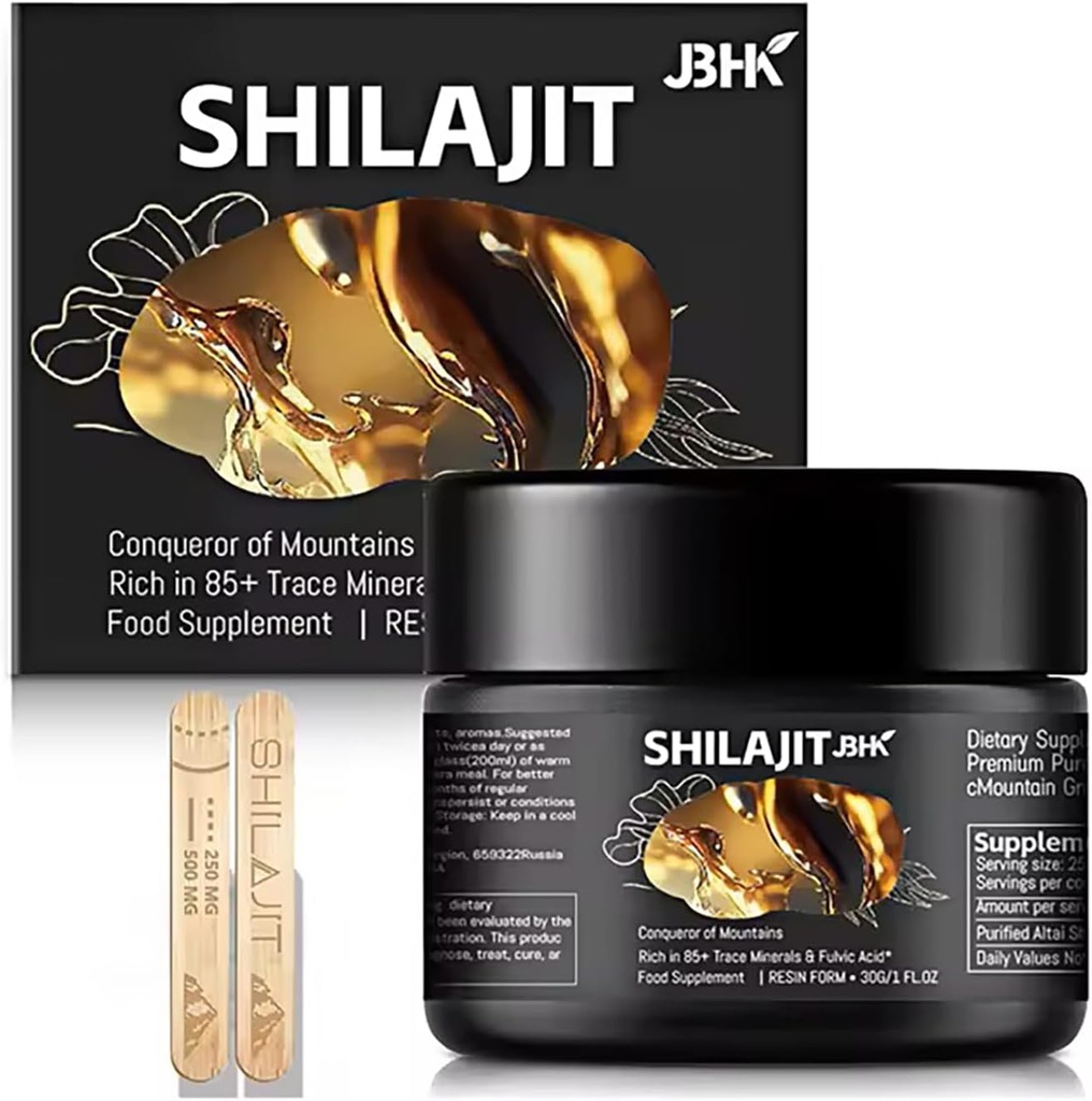 Premium Čisté Shilajit Resin Bohaté Stopy minerály pro imunitní systém, 50g Čisté Himalájské organické
