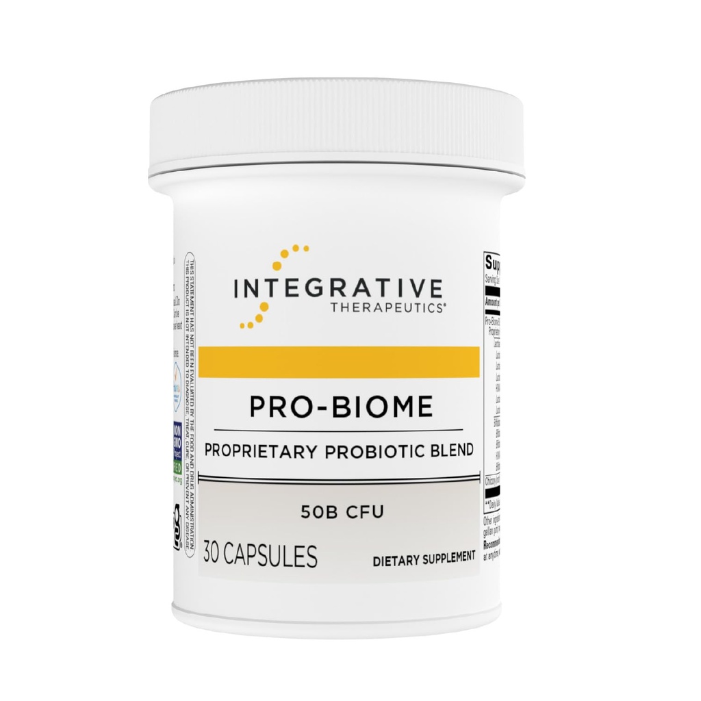 Integrační terapeutika Pro- Biome - Probiotická směs pro stravitelné zdraví a imunitní podporu * - Denní probiotika pro gastrointestinální zdraví * - Dairy- Free & gluten- Free - 30 Kapsle (30 Služeb)