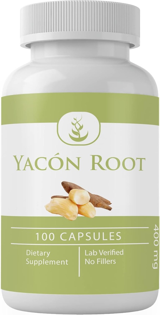 PURE ORIGINAL INGREDIENTS Yacon Root, (100 kapslí) Vždy čisté, žádné přísady nebo plnidla, Laboratoř ověřen