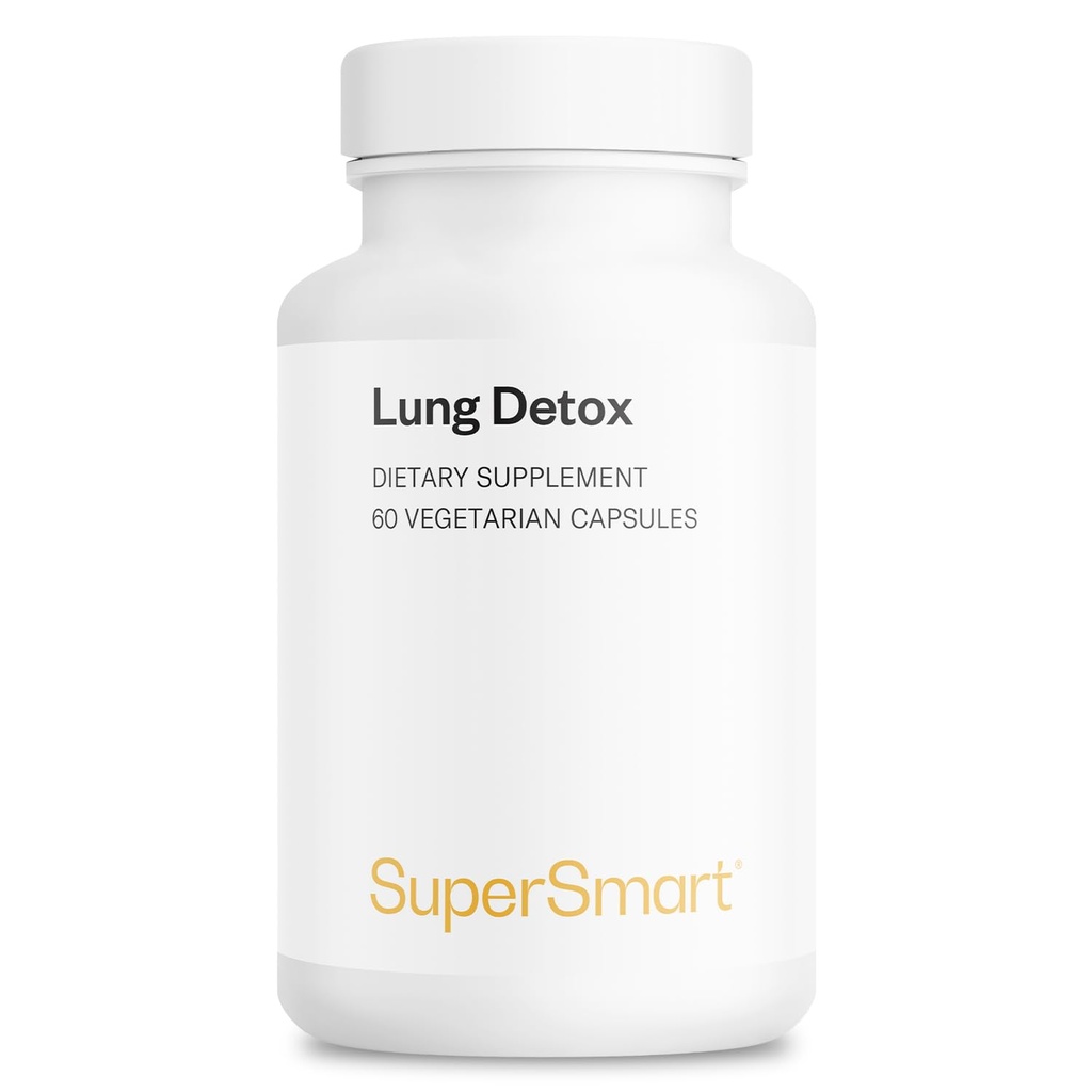 Supersmart - Lung Detox (Advanced Formule) - s Quercetin, Bromelain, Curcuminoidy, EGCG 124; Non- GMO & Gluten Free - 60 Vegetariánské kapsle