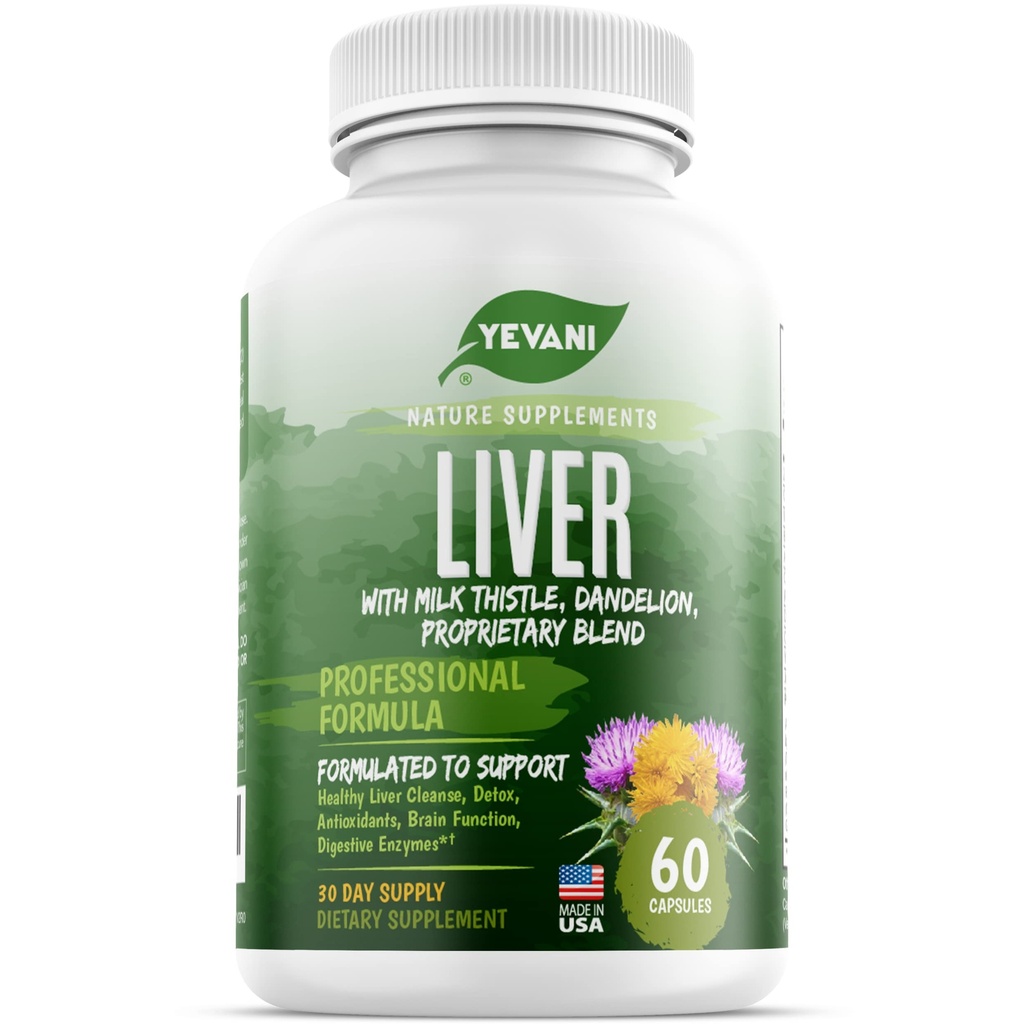 100% Čistá játra Detox Support Formule - Bylinné játra Supplement - Mléko Thistle, Pampeliška Kořen, Beetropot, Artichode Extract, Jaterní zdraví - Jujube Mléko Thistle Detox Kapsle