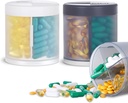 2 balení KIGI Velká kapacita Medicína Pořadatel Pill Lahvičky se 4 Compartments