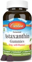 Carlson - Astaxanthin Gummies, s vitaminem C, imunitní podpora, antioxidant, srdce zdraví, non-GMO, třešňové ochucení, 90 vegetariánské gumy
